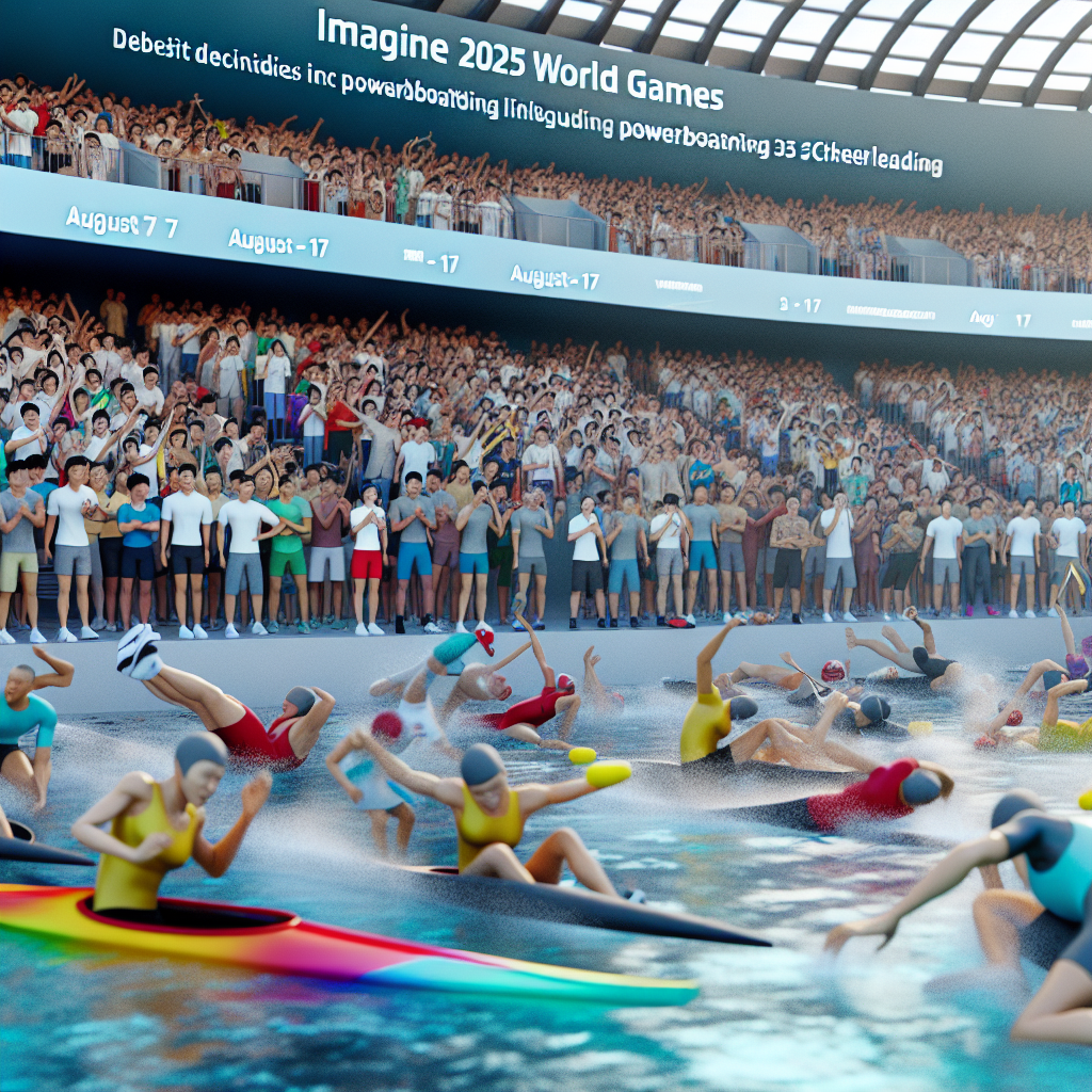 2025 World Games Taking place in Chengdu, China, from August 7 to 17, featuring 253 events across 35 sports, including debut disciplines like powerboating and cheerleading